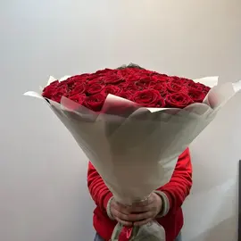 Роза красная 101 шт 60 см
